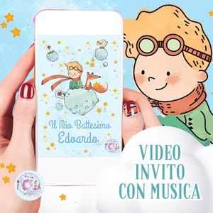 Invito festa tema Piccolo Principe. Invito telefono digitale Piccolo Principe per Battesimo o compleanno. Piccolo Principe Invito Comunione.