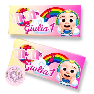 Gadget fine festa compleanno bambini scatola M&M's tema a scelta. Regalo fine festa personalizzato. Cioccolatini, dolci festa.