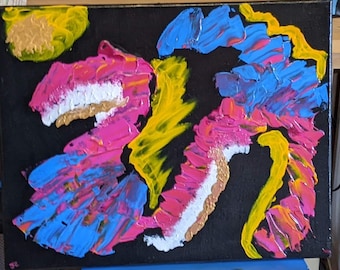 Abstract Autistic Art by Autistic Artist Jillien Conneen, Autism Acceptance - "Dragon"