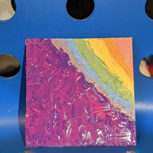 Abstract Autistic Art by Autistic Artist Jillien Conneen, Autism Acceptance - &quot;Pastel Beach&quot;