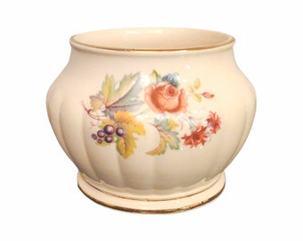 Sadler England "Basket of Flowers" open sugar bowl, Mid-century modern, Mid Century Kitchen, MCM, Retro dish