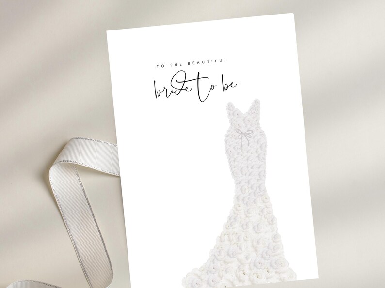 Bridal Shower Card, Printable Wedding Day Gift, Bridal Shower Gift