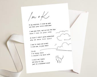 Sympathiekaart kat verlies, gedicht huisdier verlies, kaart huisdier verlies kat, overlijden huisdier