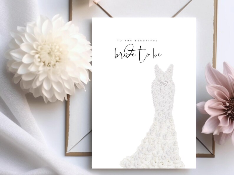 Bridal Shower Card, Printable Wedding Day Gift, Bridal Shower Gift