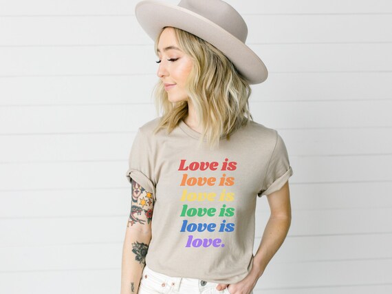Rainbow Heart Pride Shirt For Women - LGBTQ+ Equality Ally Short Sleeve Tee