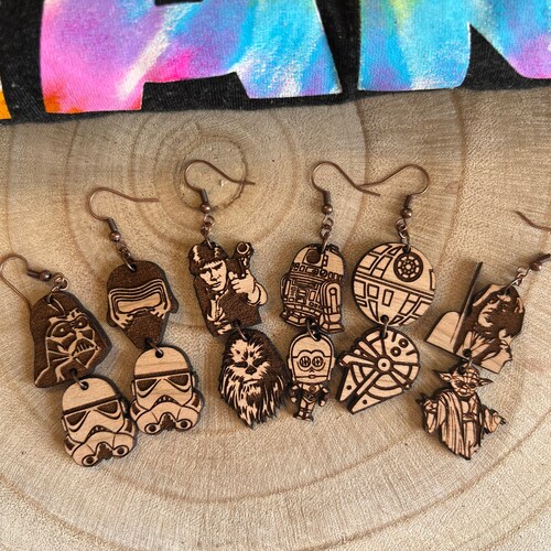 Star Wars Earrings Spaceship Millennium Falcon Etsy