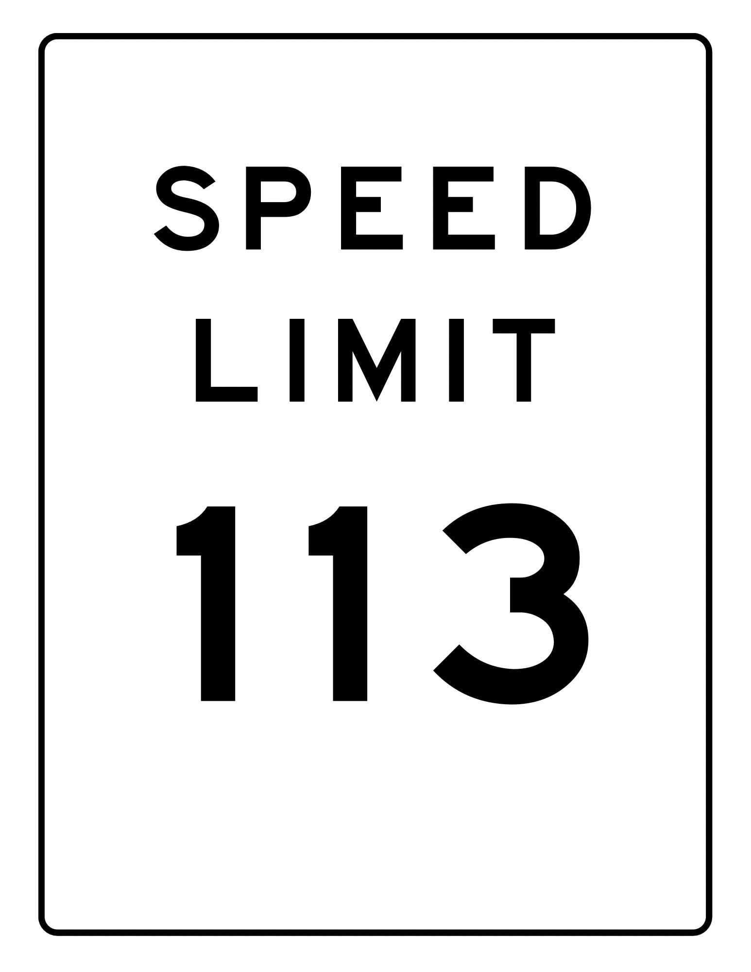 Printable Speed Limit Signs 101-200 / Digital Download - Etsy