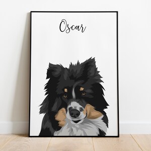 Pet Portrait. Custom Pet Portrait, Pet Memorial, Pet Gift, New Pet Gift, Watercolor Pet Portrait, Digitally Mastered Digital effect