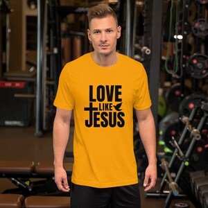 Love Like Jesus T-shirt, T-shirt religiosa, T-shirt cristiana, Regalo cristiano, Camicie fede, T-shirt unisex, Gesù