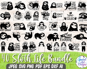 Sloth Llife Svg bundle | Sloth Clipart Bundle | Funny Sloth Svg Bundle | Sloth Sayings Svg | Sloth Quotes Svg | Cut File Cricut | Silhouette