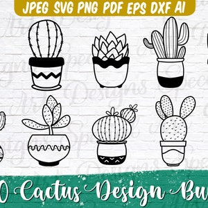 Cactus svg bundle | cactus bundle | plant svg | cactus flower svg | digital download | cactus cricut design | cactus design svg | cactus svg