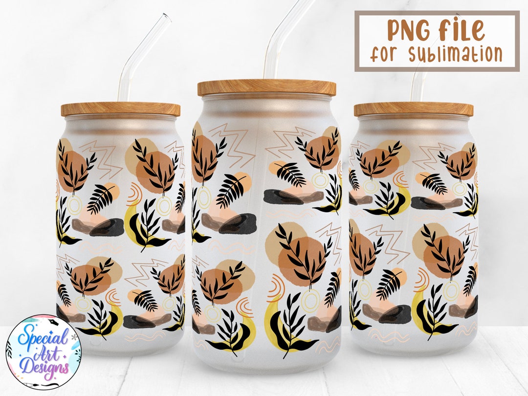 Boho |16 Oz Libbey Can Glass Wrap Sublimation Design | Design Digital ...