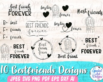 Friends SVG Bundle | Friendship Quotes, Sister Gift (Digital Download)