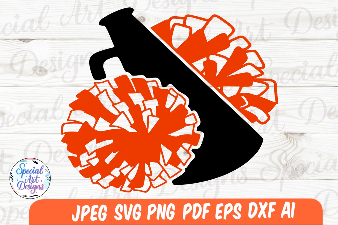 Cheer Svg Cheerleader Svg Cheer Cone Svg Megaphone Svg Etsy
