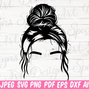Aviatore trasparente compilabile / Occhiali Bow svg / Messy Bun Woman / Mom Life svg / Messy bun svg / Momlife con occhiali svg / Trendy svg