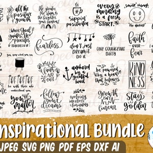 Inspirational Quotes Svg Bundle, Inspirational Svg, Motivational Quotes Svg Bundle, Motivational Svg, Self Love Svg Bundle, Silhouette, Svg