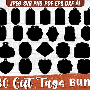 Tags Svg Bundle | Tags Template | Tags Svg | Christmas Tags Svg | Gift Tag Svg | Price Tag Svg | Label Svg | Decorative Tag Svg | Silhouette