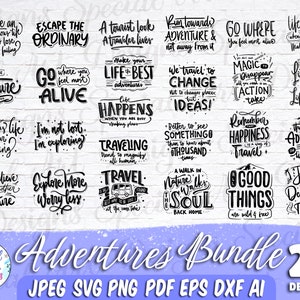 Adventure Svg Bundle, Mountain Adventure Svg , Travel Svg, Camping Svg, Mountain Svg, Camping Life Svg, Cut Files for Cricut, Silhouette