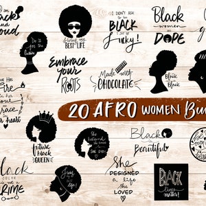 Black Girl Svg Bundle, Black woman SVG, Boss Lady Svg, Black Queen Svg, Afro Lady Woman, Diva, Magic, Cut File Cricut, Silhouette Svg, Dxf