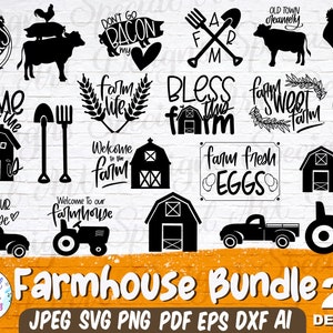 Farmhouse Svg Bundle | Farmhouse Kitchen Svg Bundle | Farmhouse Sign Clipart | Kitchen Cut Files | Kitchen Svg | Family Svg | Cricut File