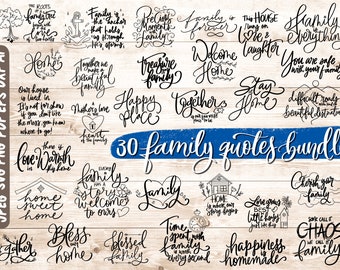 Family Quotes SVG Bundle, Family Sign, Home Decor Svg, Cut File Cricut ...