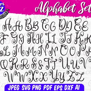 Monogram Svg / Monogram Svg Alphabets / Monogram Font Alphabets / Monogram Letters Svg / Cricut File / Silhouette / Uso commerciale / Svg