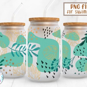 Abstract |16 oz Libbey Can Glass Wrap Sublimation Design | Design Digital Download PNG