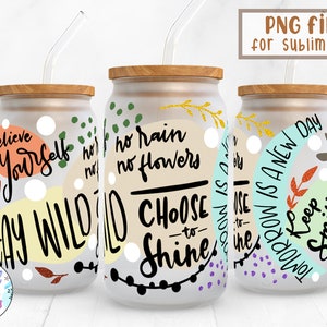 Motivation |16 oz Libbey Can Glass Wrap Sublimation Design | Design Digital Download PNG
