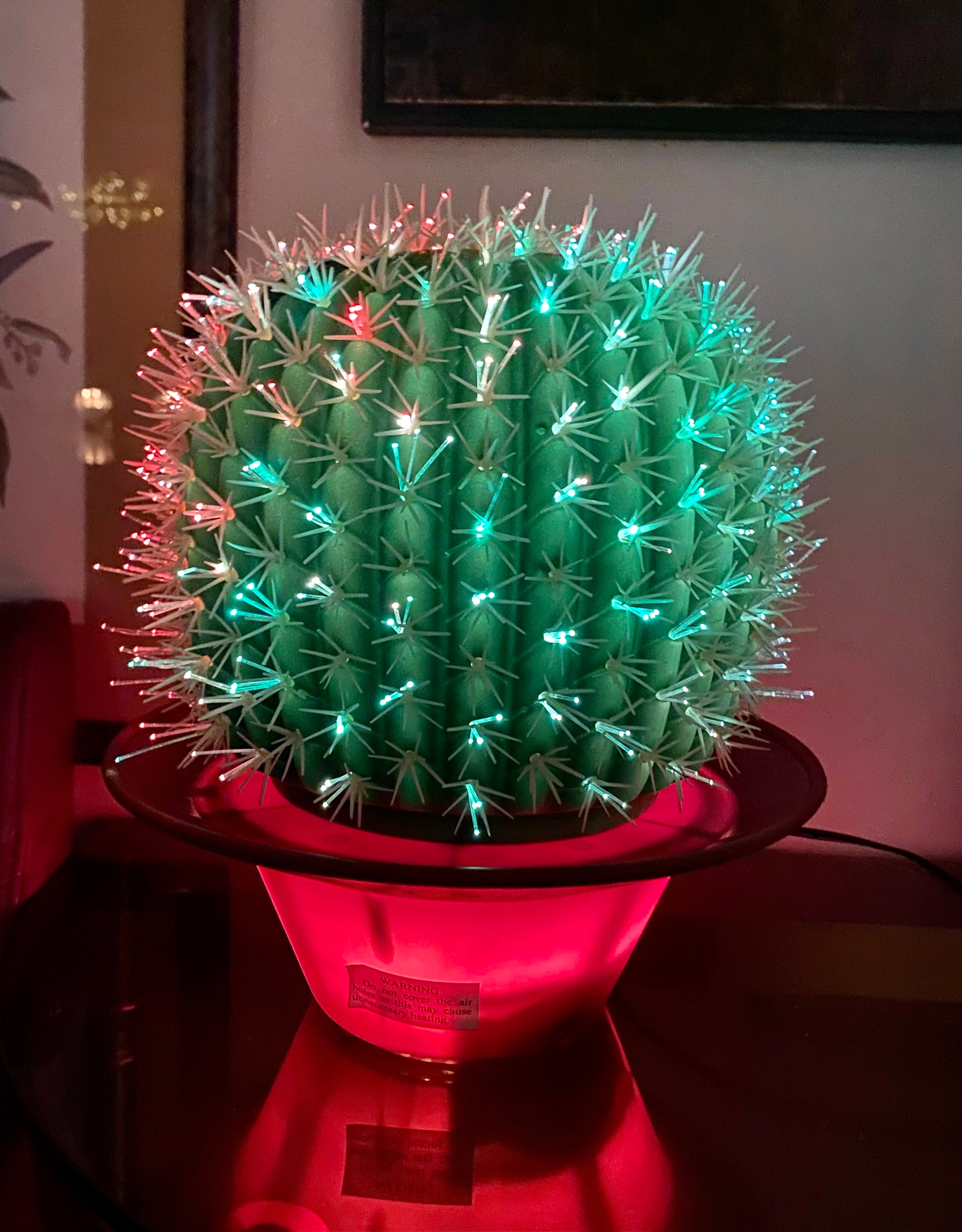 så Uskyldig Descent Retro Cactus Colour Changing Fibre Optic Lamp - Etsy