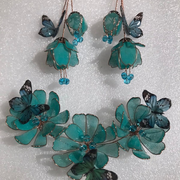 Set 6 Paia Orecchini Pendenti Fatti A Mano In Resina Bianca, Blu E Rosa - Forma Nuvole, Anallergici, Regalo Donna - 3