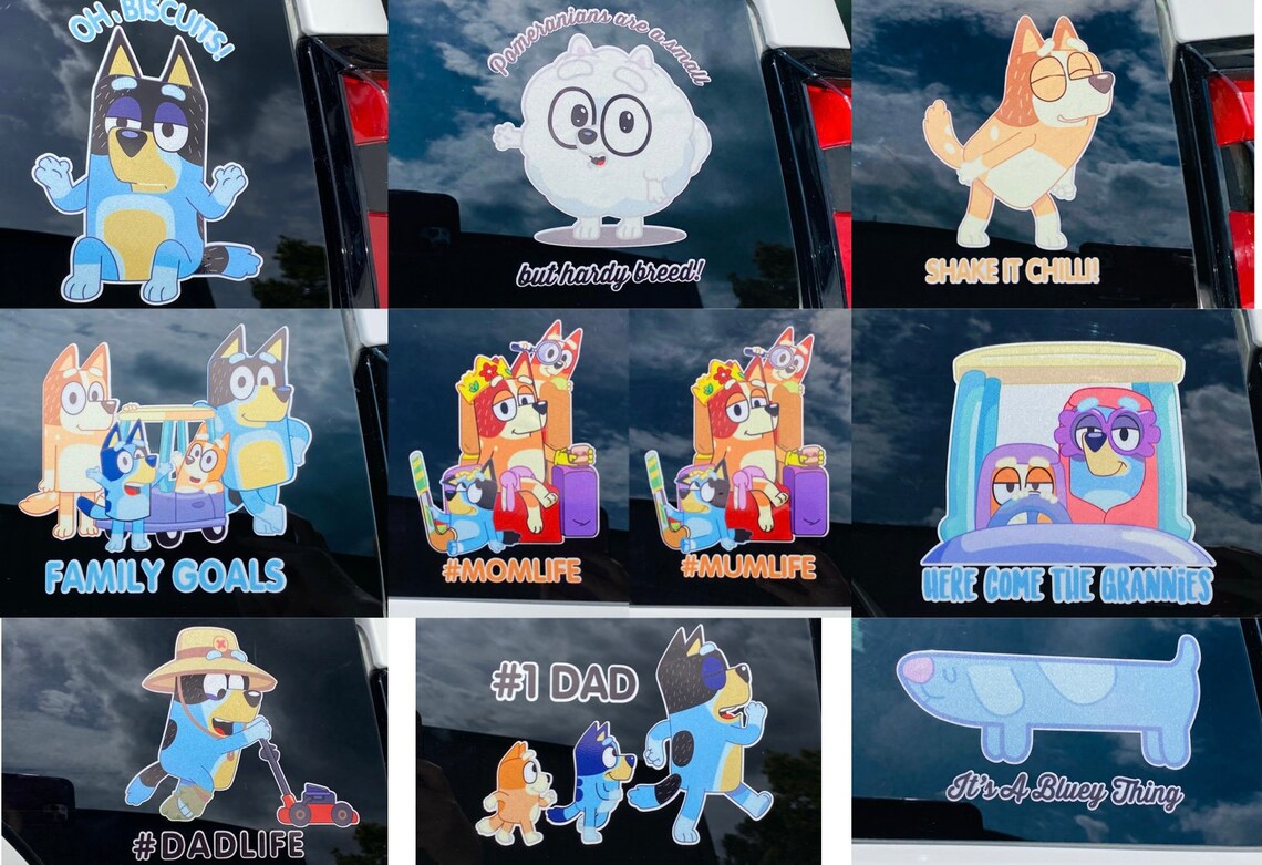 Bluey for Real Life Car Stickers Etsy