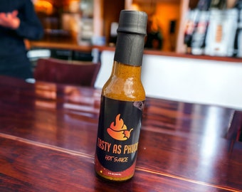 PHAT Phucker! Spicy Serrano & Thai Chili Hot Sauce by Tasty as PHuck. Gifts for Him, Hot Sauce, Unique Gifts, Homemade, Sauce