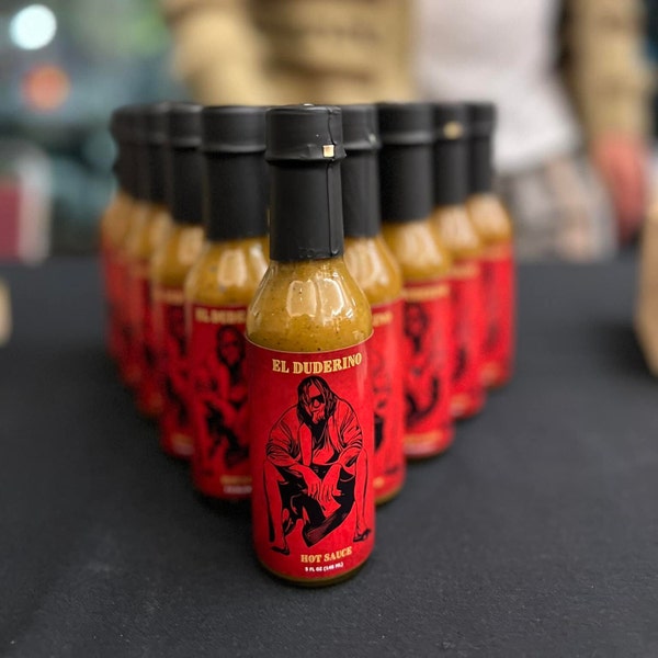 LIMITED** EL DUDERINO Hot Sauce by Tasty as Phuck, as seen at the Ogden Big Lebowski Festival, Fans of The Big Lebowski, Gifts for Him