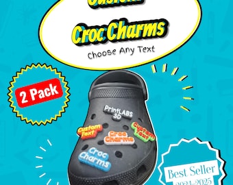 Pin/dije con palabra "Zueco" personalizado, hazlo ofensivo o dulce sin límites, paquete de 2