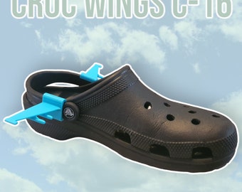 Croc Airplane wings 4 pack (2 sets) C-16 (f-16) shoe clip charm