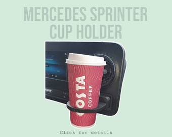 Mercedes Sprinter Cup Holder with hidden storage Custom for Costa mcdonalds Starbucks ect