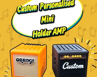 Personalized Mini Guitar Amp Pick Holder | Custom Plectrum Case | Gift for Guitarist & Musician