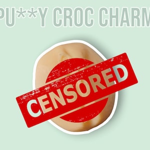 Croc Clog  Pus*y charm 18+ set of (2) Body Parts for your Crocs clog Shoe Gift Funny gift idea