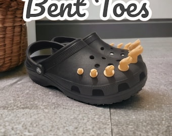 Klompen tenen CROC TOES charme set van 5 of 10 overschilderbaar thuis cadeau grappige 3D print op maat geschilderde nagels