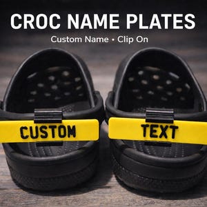 Clog Clog Custom Number Plate charm set of (2) Funny for your Clog Personalised name Shoe Gift Custom Clogcharm Personalised charm