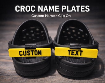 Clog Clog Custom Nummernschild Charme Set von (2) Lustig für Ihre Clog personalisierte Name Schuh Geschenk benutzerdefinierte Clogcharm personalisierte Charme