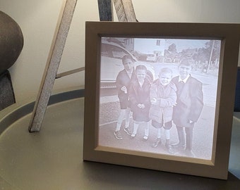 CUSTOM Photo Lamp, Photo Lamp, Led PICTURE Framed Led Photo Lamp, LITHOPHANE Table Lamps, Photo Memorial Photo Frame Light Lamp