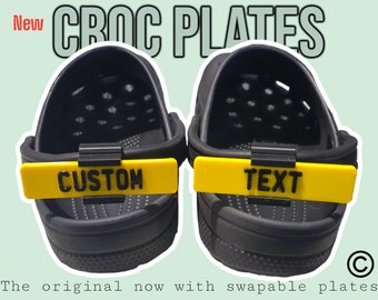 Croc Clog Custom Number Plate charm set of (2) Funny for your Clog Personalised name Shoe Gift Custom Clogcharm Personalised charm