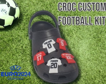 Croc Clog Custom Football kit charm euro 2024 soccer