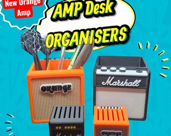 Mini amplificador naranja / Organizador de escritorio / Regalo para guitarrista