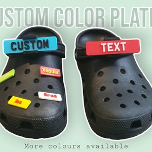 Croc Clog Custom Number Plate charm set of (2) CUSTOM COLOR