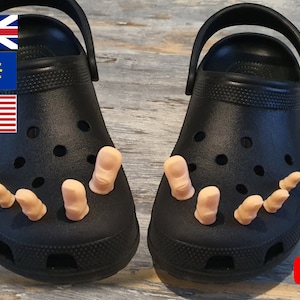 Croc Clog toes charm set of 5 or 10 paintable at-home Gifts Funny 3d print nanny granny foot toes