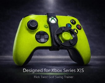 Flick Twist  - Xbox Golf Swing Trainer | Flick Twist Analog Stick Guide | 3D Printed Controller Clip Straight Shots & Putts | Golf Assistant