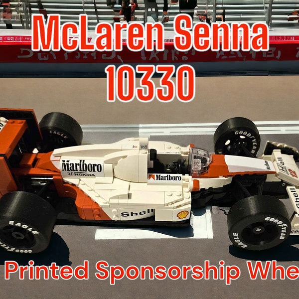 McLaren Senna 10330 MP4/4 3D Printed Double sided or single Sponsorship