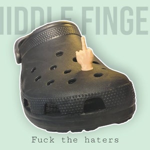 Croc Middle Finger | Clog Charm | Shoe Charm | Funny | Funny Gift Idea PACK OF 2